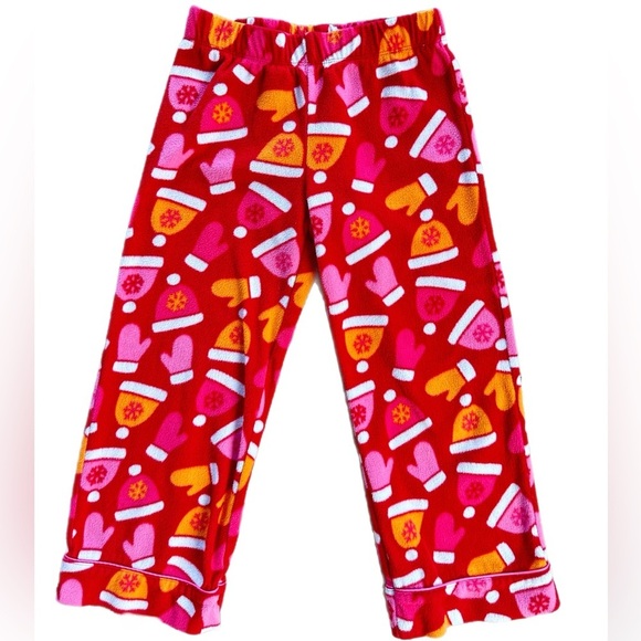 George Girls 2PC Red Fleece Christmas Pajamas 5T - Picture 3 of 4